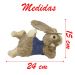 Casal De Coelhos De Páscoa Deitados Decoração Enfeite Coelhinhos 24cm