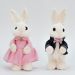 Casal De Coelhos De Páscoa Enfeite Decoração Coelhinhos 25cm