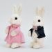 Casal De Coelhos De Páscoa Enfeite Decoração Coelhinhos 25cm