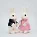 Casal De Coelhos De Páscoa Enfeite Decoração Coelhinhos 25cm
