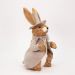 Casal De Coelhos De Páscoa Rústico Decoração Artesanal Palha