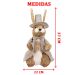 Casal De Coelhos De Páscoa Rústico Decoração Artesanal Palha