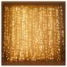 Cascata Fio De Fada 600 Lâmpadas Cordão Luz LED Amarelo 3x3Metros 220V