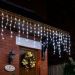 Cascata Pisca Enfeite Natal 288 Lâmpadas LEDs Branco 4M 220v