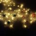 Cascata Pisca LEDs Decoração Árvore Natal Noel Amarelo De 3M
