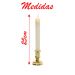Castiçal Com Vela Elétrica 2 Peças Decoração Natalina 25cm