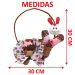 Cesta De Páscoa Decoração Artesanal Coelho Rosa Docinho 30cm
