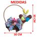 Cesta Páscoa Decoração Artesanal Coelho Cores Aleatório 30cm