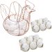 Cesto Galinha Porta Ovos Aramado Decorativo 12 Ovos Branco