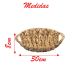 Cesto Redondo Fruteira Enfeite Palha Seagrass Natural 30cm