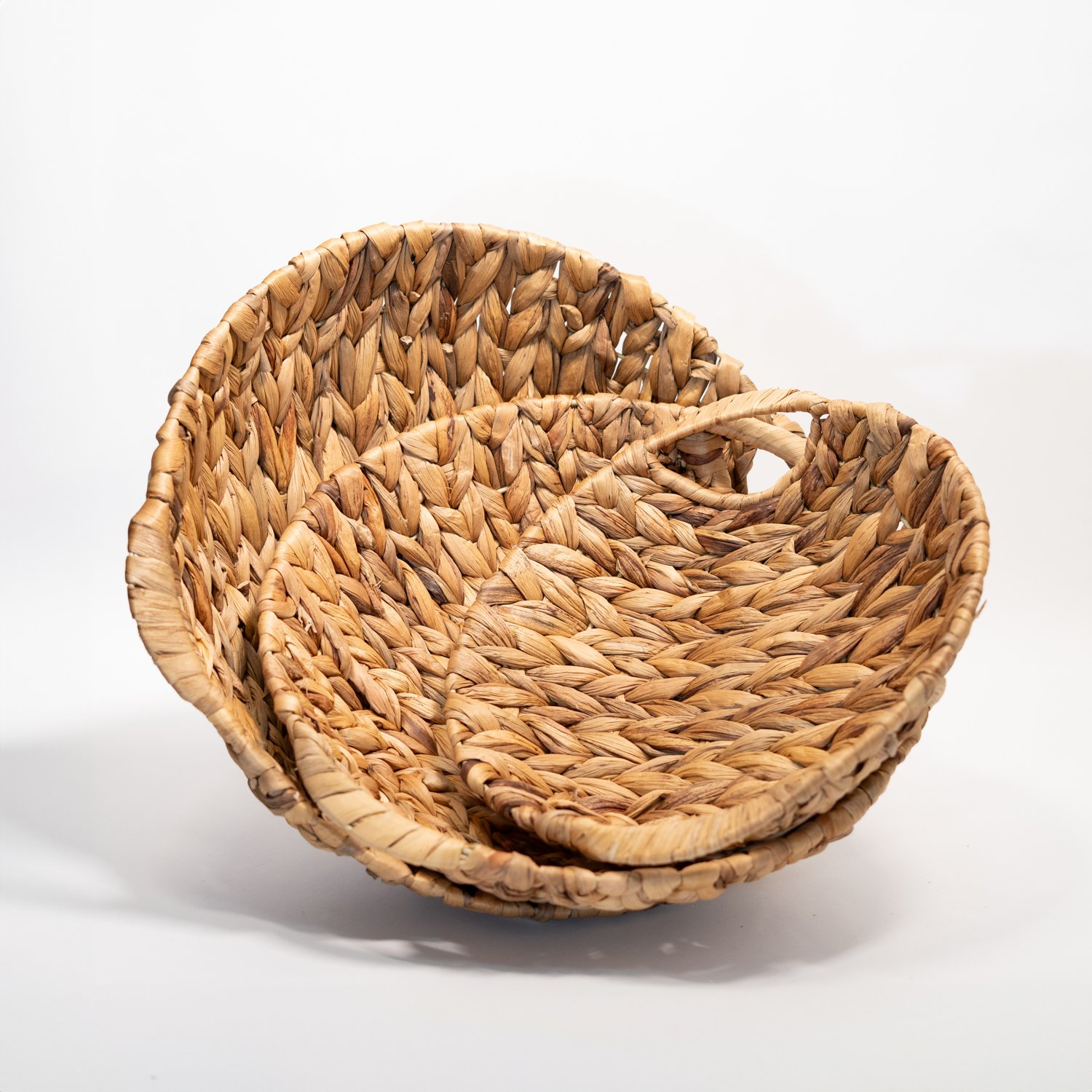 Cesto Redondo Fruteira Enfeite Palha Seagrass Natural 30cm