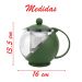 Chaleira Bule De Vidro E Plástico Para Chá Com Infusor Interno 750ml