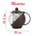 Chaleira Bule De Vidro E Plástico Para Chá Com Infusor Interno 750ml