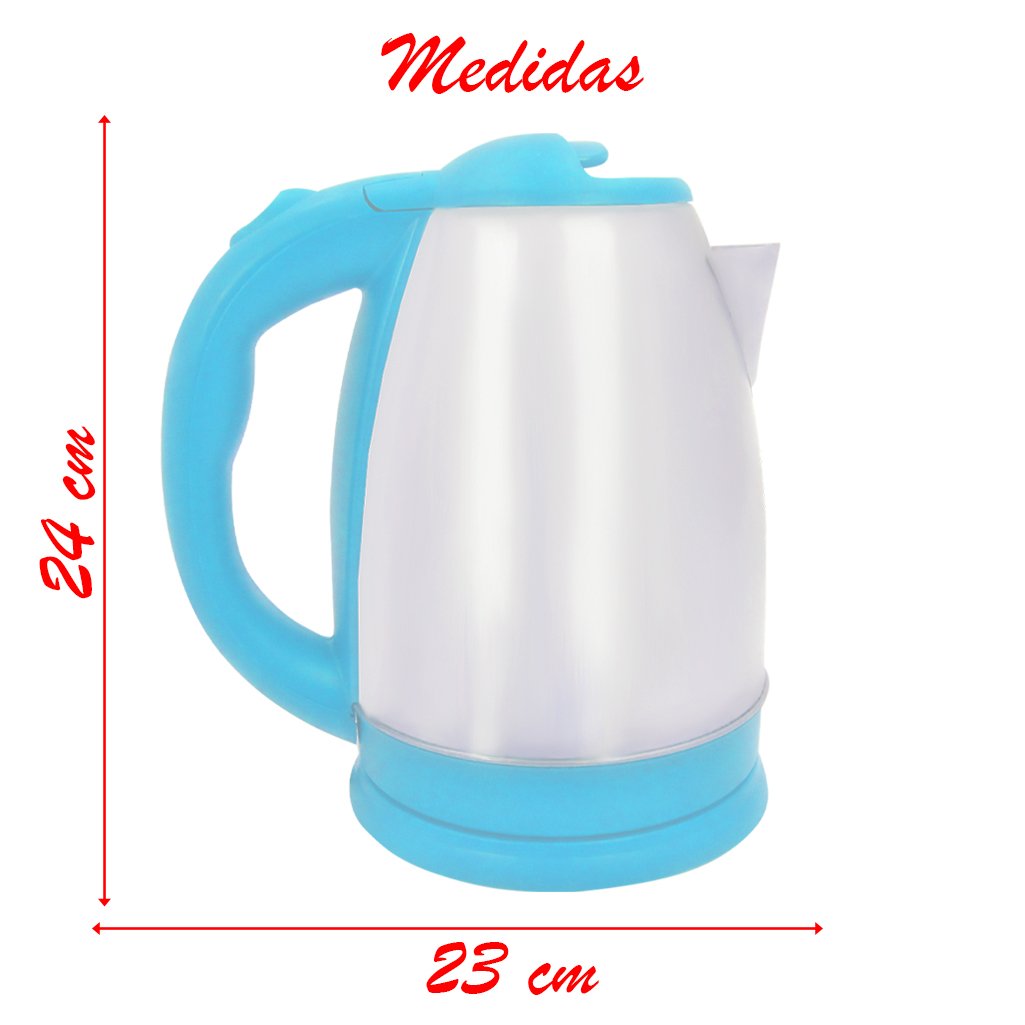 Chaleira Colors Azul Aço Inoxidável Elétrica 1,8 Litros 220v