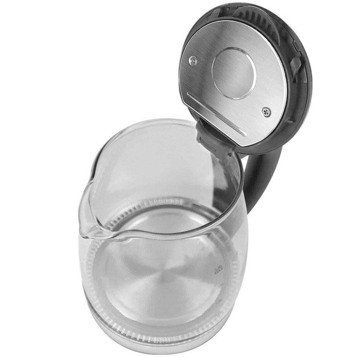Chaleira Elétrica Jarra De Vidro Cristal LED Azul 1,8 Litros 127V