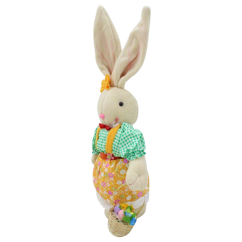 Coelha De Páscoa Ajustável Decoração Enfeite Tecido Coelhinha 74cm