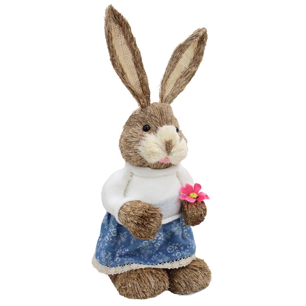 Coelha De Páscoa Decoração Enfeite Coelhinha 45cm