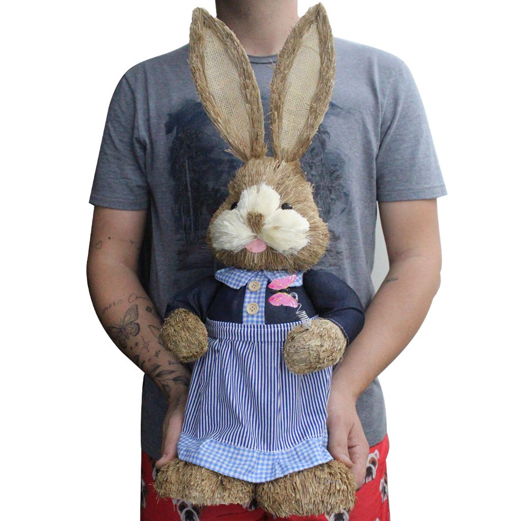 Coelha De Páscoa Decoração Enfeite Coelhinha 62cm