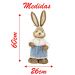 Coelha De Páscoa Decoração de Palha Senhora Coelhinha 60cm