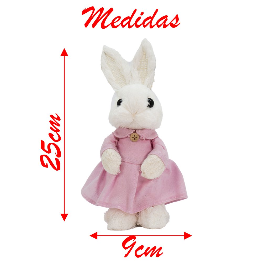 Coelha De Páscoa Enfeite Decoração Coelhinha 25cm