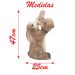 Coelha de Páscoa Cerâmica Coelhinha com Filhote Decoração 47cm