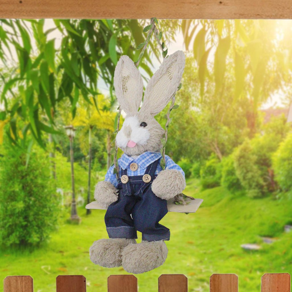 Coelho Balanço de Páscoa Enfeite Decorativo 44cm