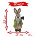 Coelho De Páscoa Decoração Enfeite Coelhinho 33cm