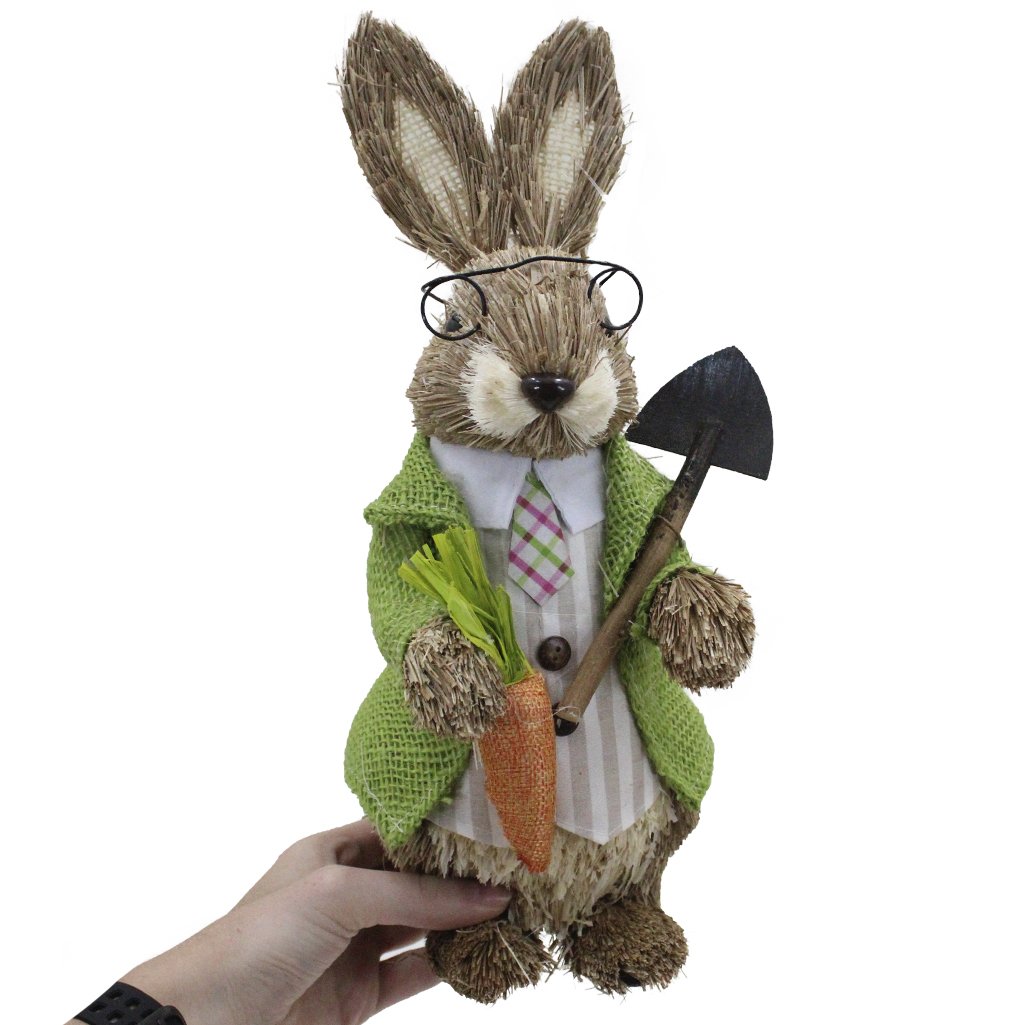 Coelho De Páscoa Decoração Enfeite Coelhinho 33cm