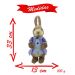 Coelho De Páscoa Decoração Enfeite Coelhinho 33cm