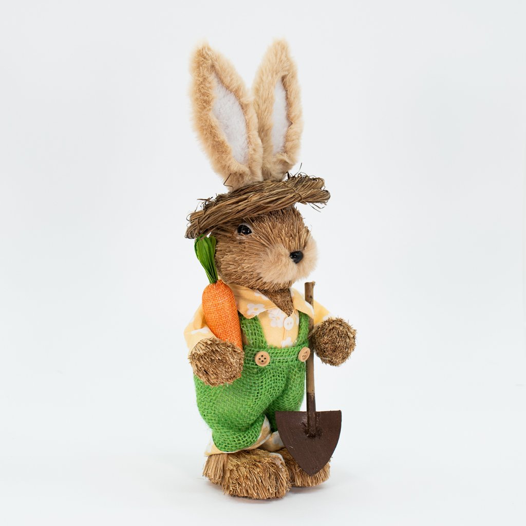 Coelho De Páscoa Decoração Enfeite Coelhinho Florido 33cm