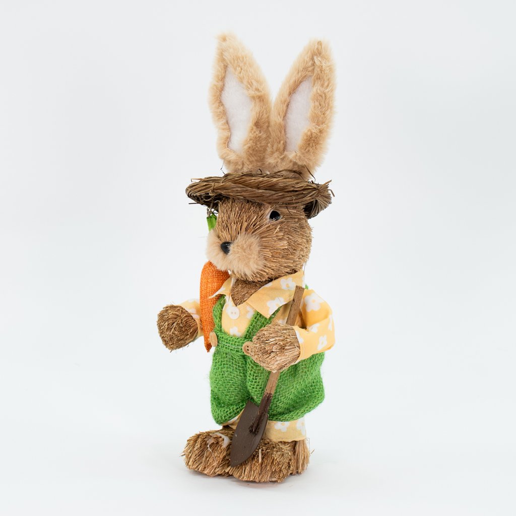 Coelho De Páscoa Decoração Enfeite Coelhinho Florido 33cm