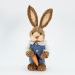 Coelho De Páscoa Decoração Enfeite Coelhinho Palha Jeans 36cm
