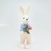 Coelho De Páscoa Decoração Enfeite Coelhinho com Flores 60cm
