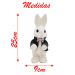 Coelho De Páscoa Enfeite Decoração Coelhinho 25cm