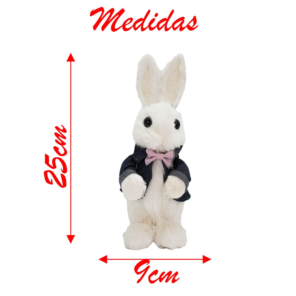 Coelho De Páscoa Enfeite Decoração Coelhinho 25cm