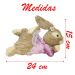 Coelho Fêmea De Páscoa Deitada Decoração Enfeite Coelhinho 24cm