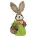 Coelho Fêmea De Palha Páscoa Decoração Enfeite Coelhinho 34cm