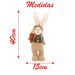 Coelho de Páscoa Decoração Coelhinho Marrom com Cenoura 40cm
