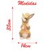 Coelhos de Páscoa Enfeite Decoração 3 Coelhinhos em Palha