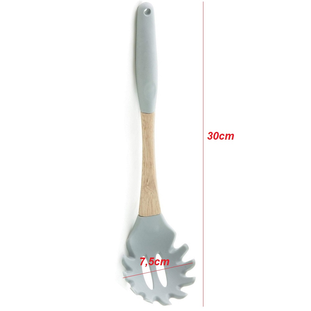 Colher Pegador de Macarrão, Massas, Espaguetes em Silicone Flexível 