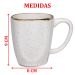 Conjunto 10 Canecas Branca Elegante Ryo Maresia Oxford 260ml