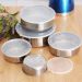 Conjunto 5 Potes Em Alumínio Vasilha Tigelas Bowl Com Tampa