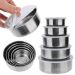 Conjunto 5 Potes Em Alumínio Vasilha Tigelas Bowl Com Tampa