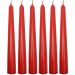 Conjunto 6 Vela Natalina Decoração Vermelho Castiçal De 21cm