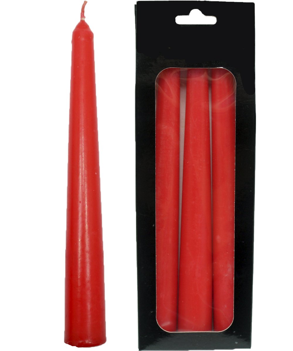 Conjunto 6 Vela Natalina Decoração Vermelho Castiçal De 21cm