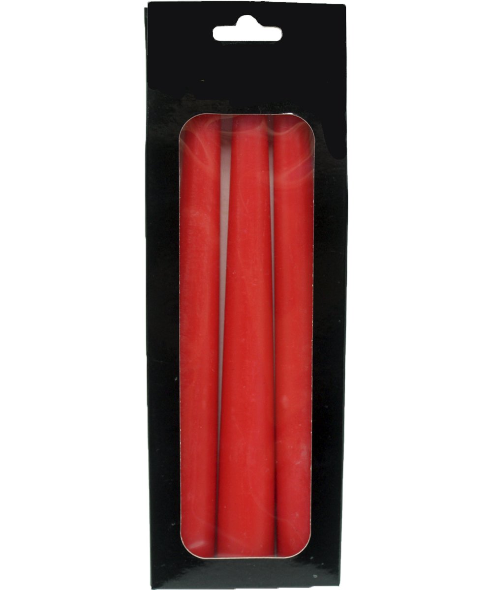 Conjunto 6 Vela Natalina Decoração Vermelho Castiçal De 21cm