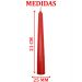 Conjunto 6 Vela Natalina Decoração Vermelho Castiçal De 21cm