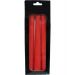 Conjunto 9 Vela Natalina Decoração Vermelho Castiçal De 21cm