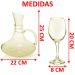 Conjunto De 6 Taças 320ml E Decanter 1,5L Em Vidro Gourmet