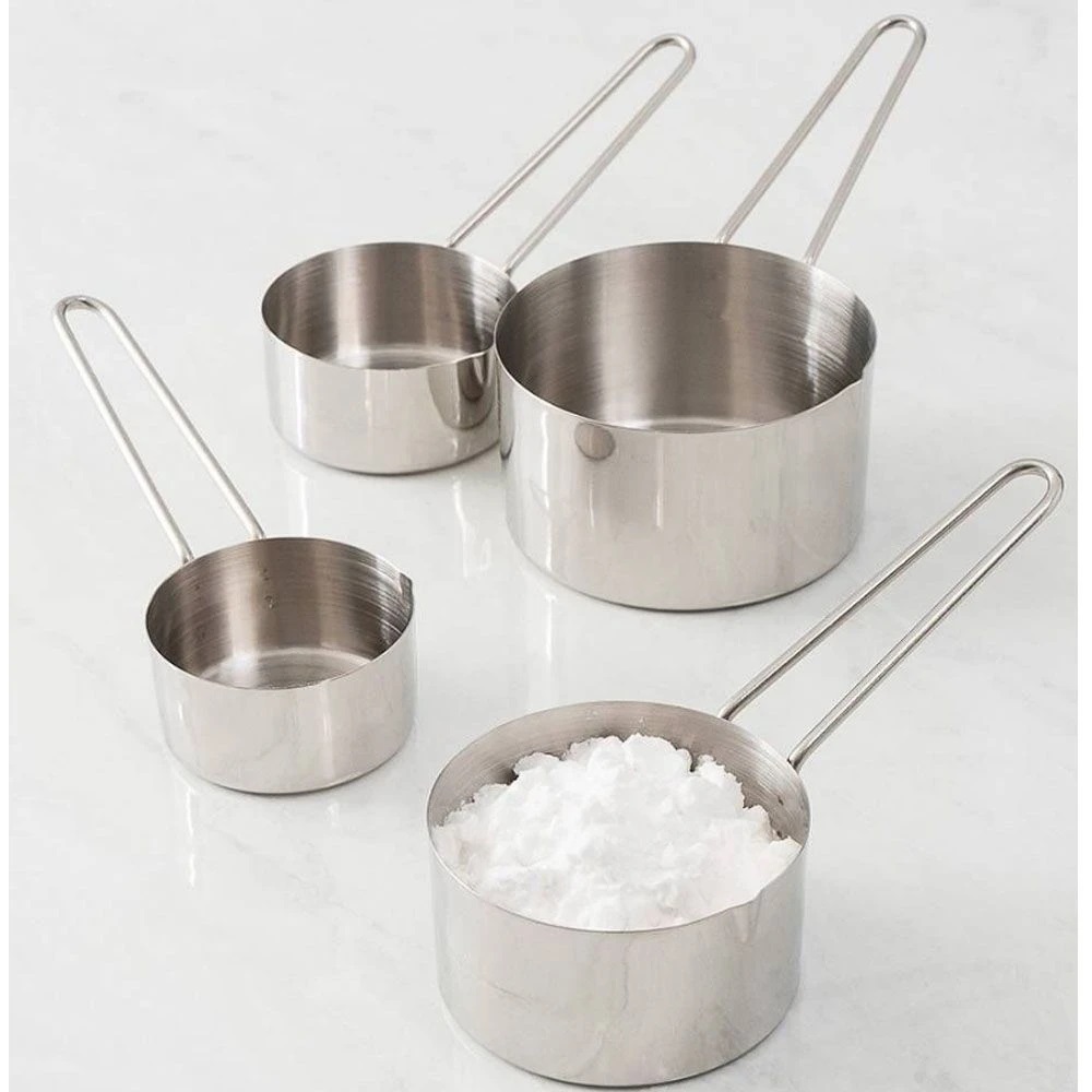 Conjunto de Medidores - Jogo com 4 Xicaras Medidoras - Inox